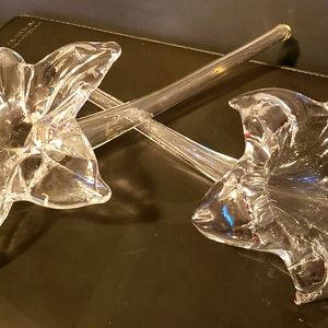 Hand blown art glass flowers